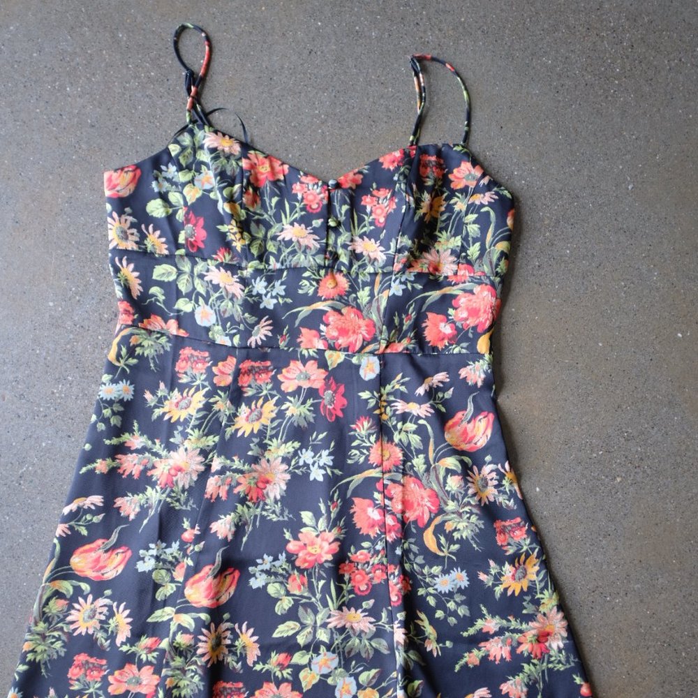 Urban Outfitters Petra Satin Sweetheart Mini Dress